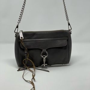 REBECCA MINKOFF GRAY MINI MAC CROSSBODY HANDBAG